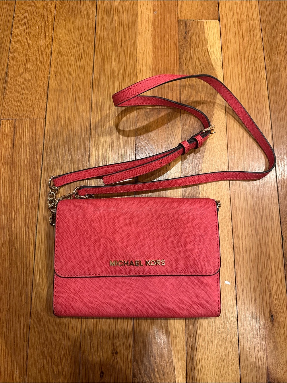 Michael Kors Salmon Crossbody Wallet